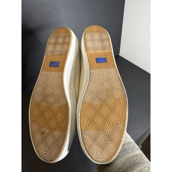 Keds Triple Kick Platform Sneakers Women’s 8.5 Cream Canvas Lace Up Shoes - Picture 6 of 7
